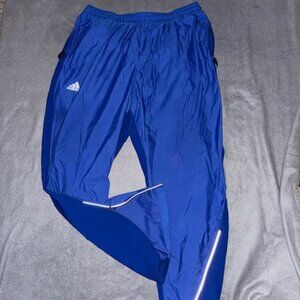 Adidas Blue Athletic Track Pants Reflective Running Training Pants Size 2XL